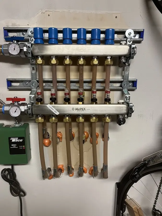 Plumber performing Gas Line Installation at a residential property in Lugoff